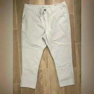 BONOBOS FLAT FRONT SLIM FIT LINEN Blend GRAY PANT SIZE 36x25